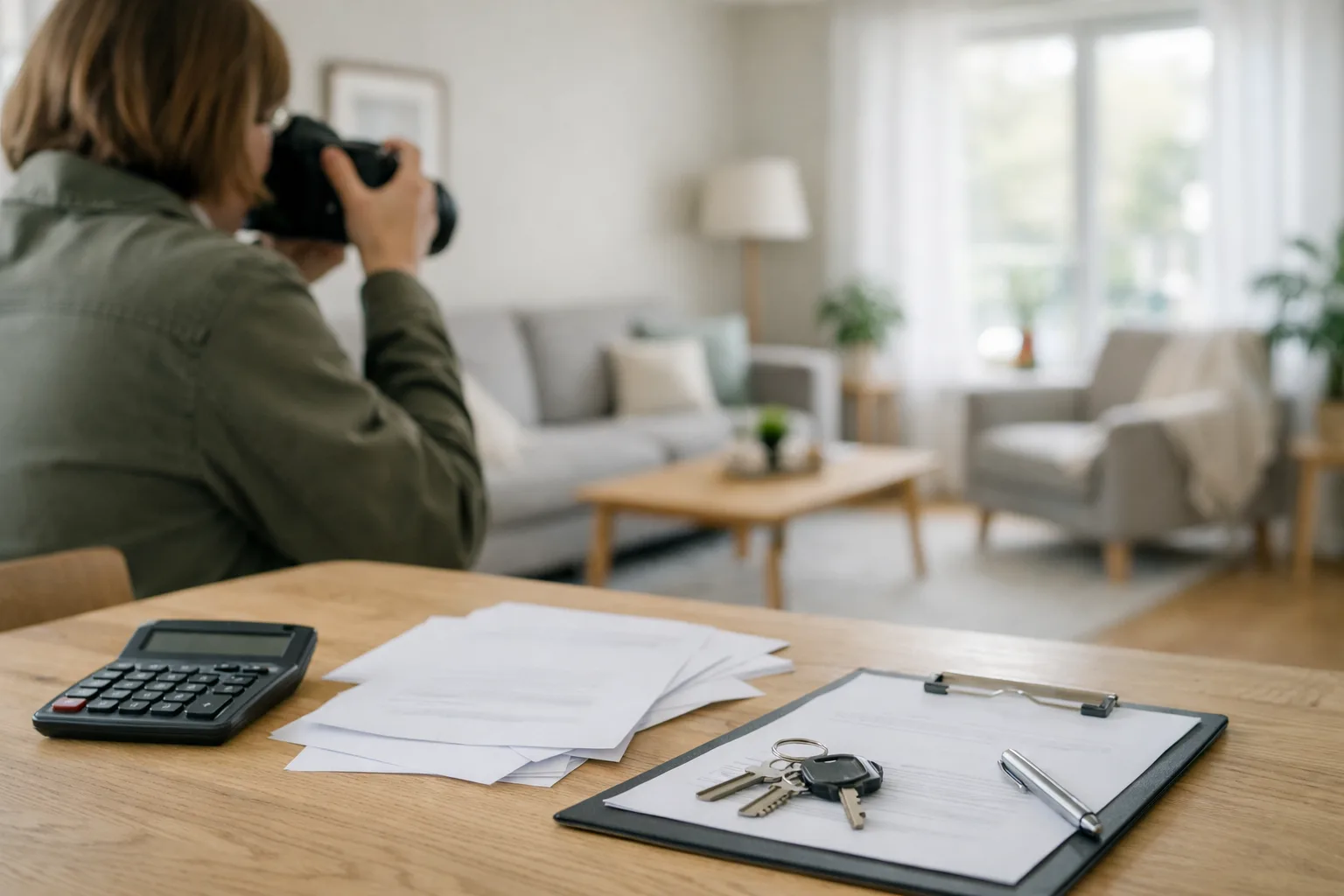 Fotografering av en bostad.